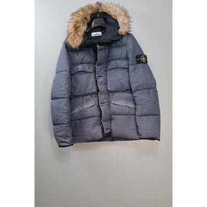 Stone Island Grey Lino Resinato Down Jacket