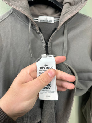 Stone Island Grey Zip Hoodie