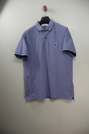 Stone Island Pastel Blue Regular Fit Polo