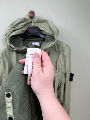 Stone Island Green Crinkle Reps Jacket