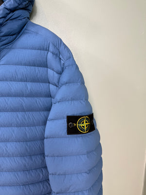 Stone Island Blue Loom Woven Down Jacket