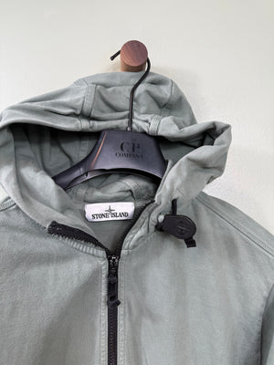 Stone Island Khaki Zipped Hoodie