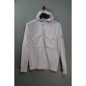 Stone Island Beige Ghost 1/4 Zip Hoodie