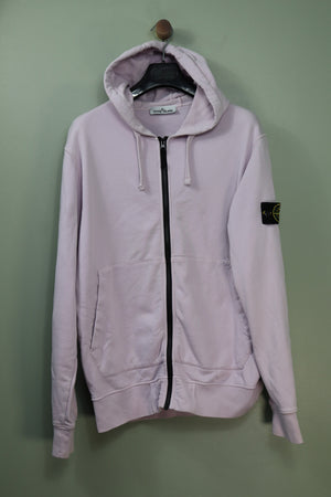 Stone Island Pink Zipped Hoodie