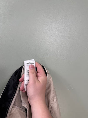 Stone Island Beige SL Cargo Bottoms