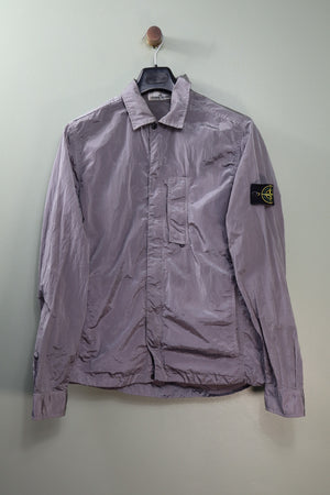 Stone Island Silver Nylon Metal Overshirt