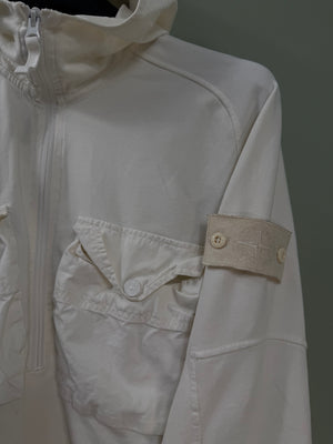 Stone Island Beige Ghost 1/4 Zip Hoodie