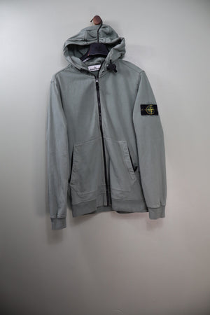 Stone Island Khaki Zipped Hoodie