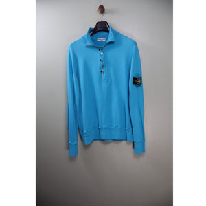 Stone Island Aqua Blue 1/4 Zip Jumper