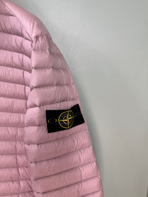 Stone Island Pink Loom Woven Down Jacket