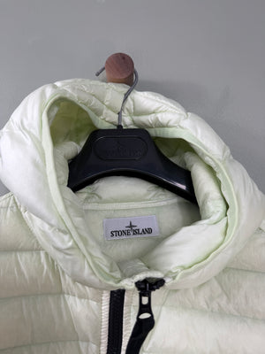 Stone Island Pastel Green Loom Woven Down Jacket
