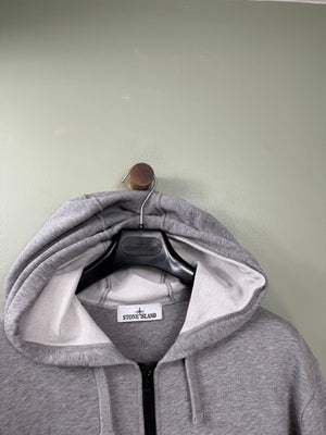 Stone Island Grey Zipped Hoodie