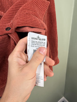 Stone Island Burnt Orange Corduroy Overshirt