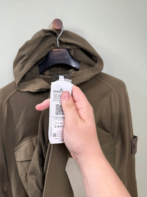 Stone Island Khaki Ghost 1/2 Zip Hoodie