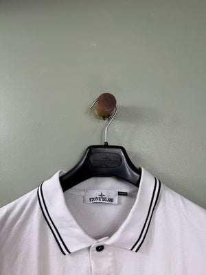 Stone Island White Slim Fit Polo