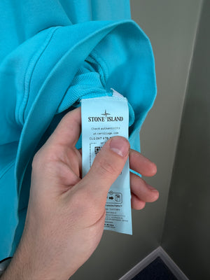 Stone Island Aqua Blue 1/4 Zip Jumper