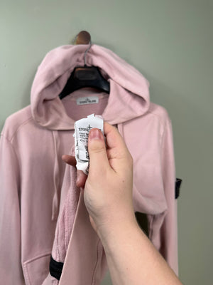 Stone Island Pink Zipped Hoodie