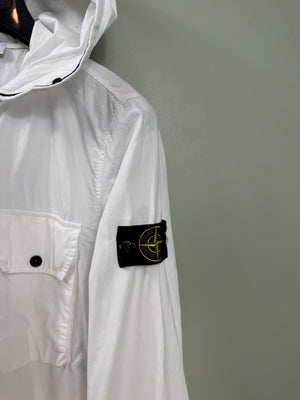 Stone Island White Hooded Overshirt