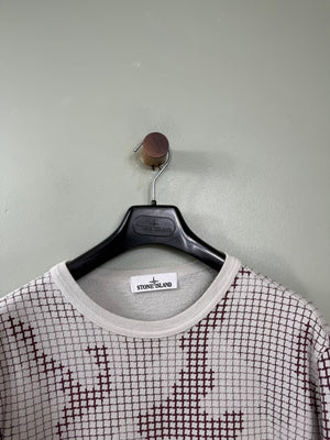 Stone Island Beige Grid Camo Jumper