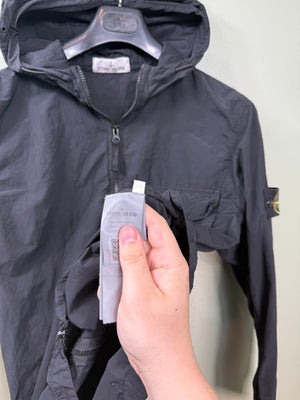 Stone Island Black Naslan Hooded Overshirt