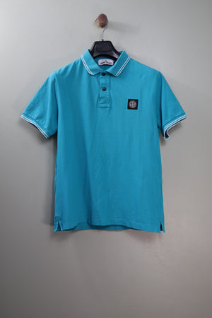 Stone Island Blue Polo Shirt