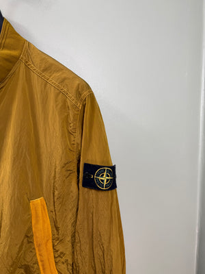 Stone Island Orange Nylon Metal Bomber Jacket