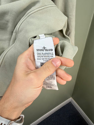 Stone Island Light Green 1/4 Zip Jumper
