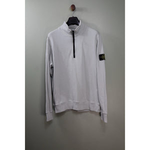 Stone Island Light Grey 1/4 Zip Jumper