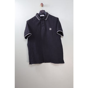 Stone Island Black Slim Fit Polo