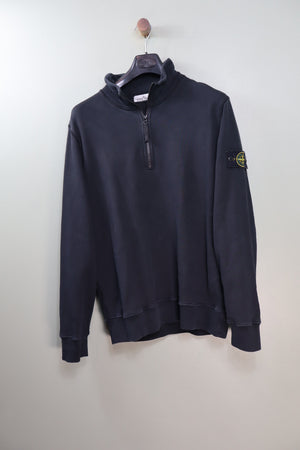 Stone Island Black 1/4 Zip Jumper