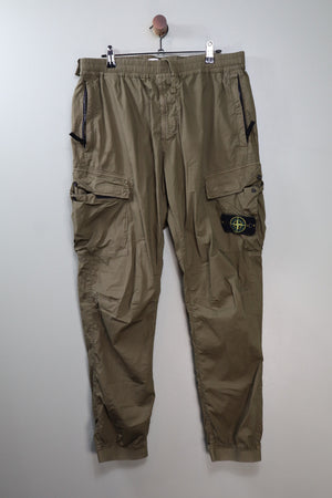 Stone Island Khaki RE-T Cargo Bottoms