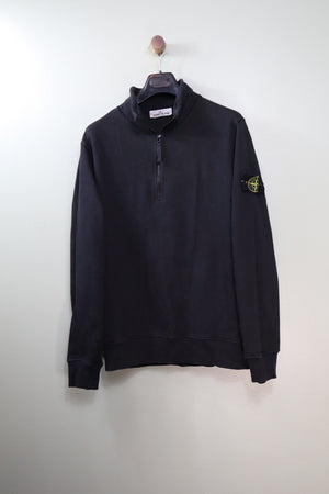 Stone Island Black 1/4 Zip Jumper