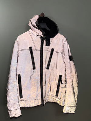 Stone Island Grey Liquid Reflective Jacket