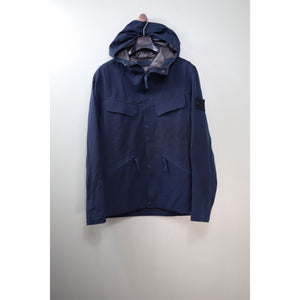 Stone Island Navy Water Repellent Wool Ghost Jacket