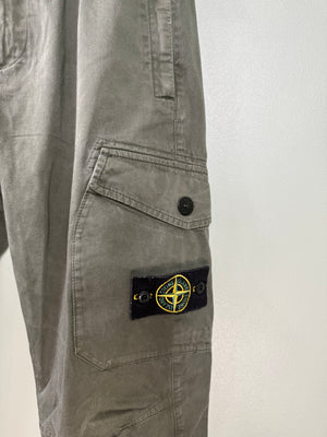 Stone Island Khaki RE-T Cargo Bottoms