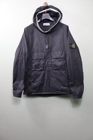 Stone Island Black Supima Cotton Twill Smock