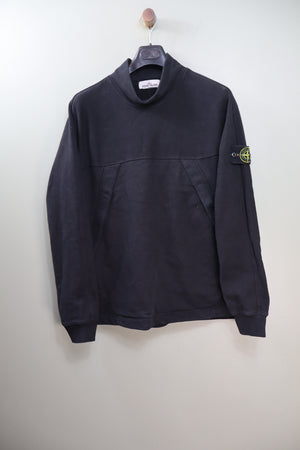 Stone Island Black Mock Neck Jumper