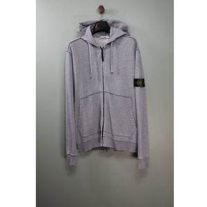 Stone Island Grey Zipped Hoodie