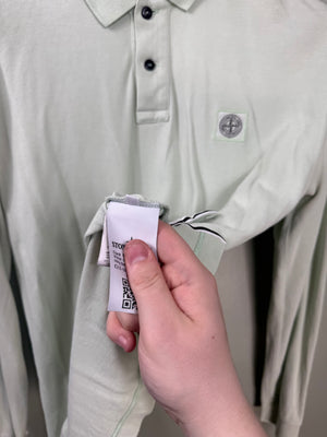 Stone Island Pastel Green Regular Fit Polo
