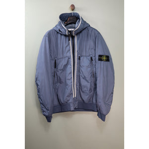 Stone Island Blue Garment Dyed Crinkle Reps NY Jacket