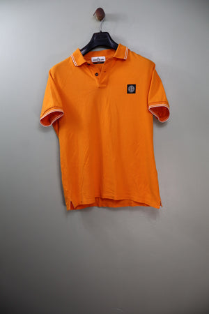 Stone Island Orange Slim Fit Polo