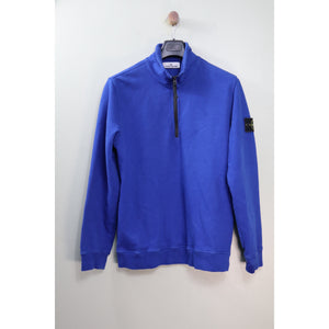 Stone Island Blue 1/4 Zip Jumper