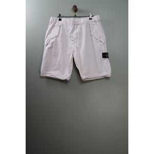 Stone Island White RE Cargo Shorts