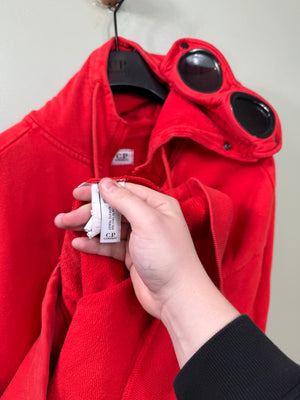 C.P. Company Red Goggle Hoodie