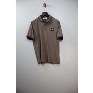 Stone Island Khaki Regular Fit Polo