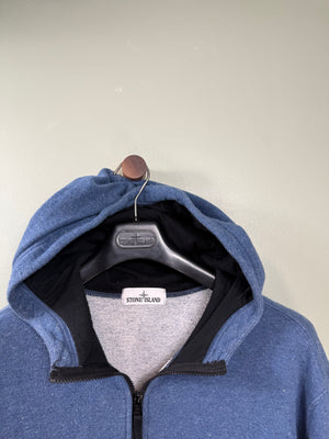 Stone Island Blue Zipped Hoodie