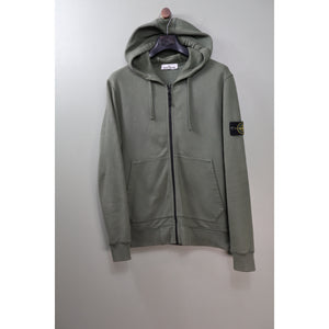 Stone Island Khaki Zipped Hoodie