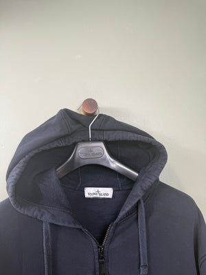 Stone Island Navy Zipped Hoodie