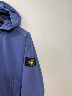 Stone Island Blue Zipped Hoodie