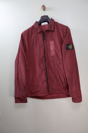 Stone Island Burgundy Nylon Metal Overshirt